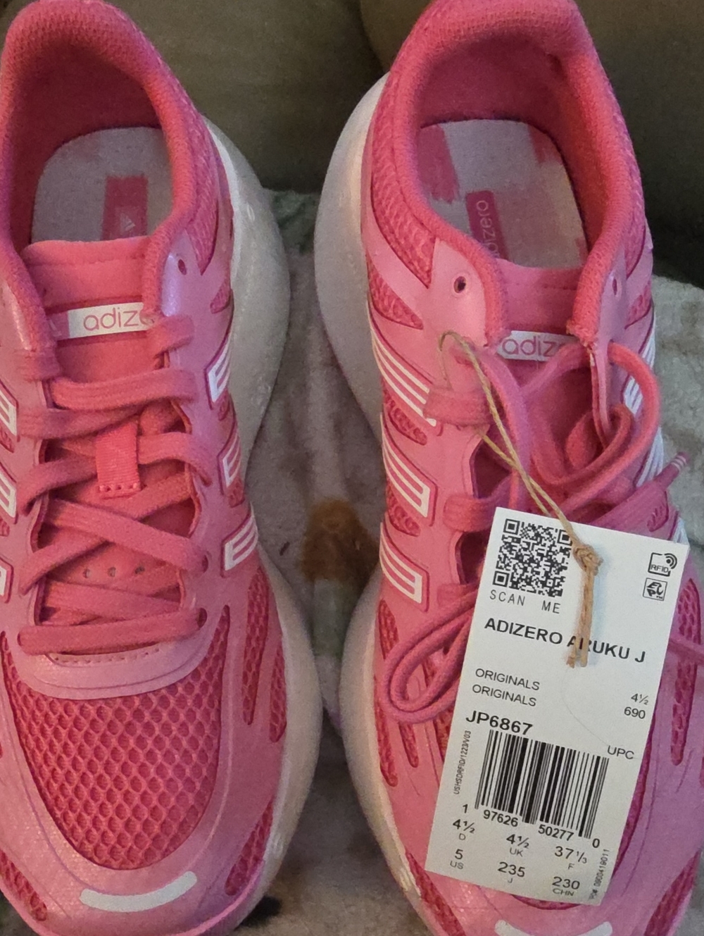 Adidas Adizero Aruku J Shoe Box Label - Black/White/Pink